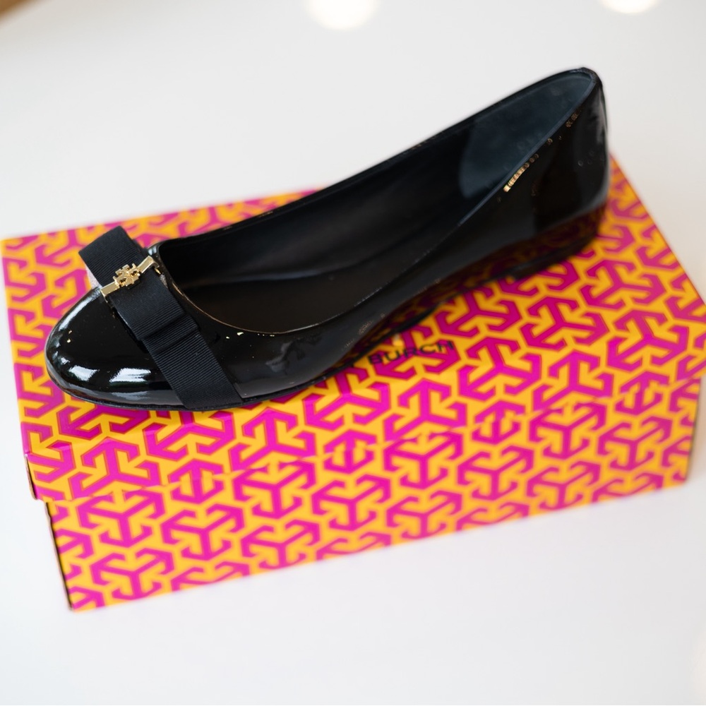 NWT Tory Burch Black Trudy Ballet Flats Size: 9